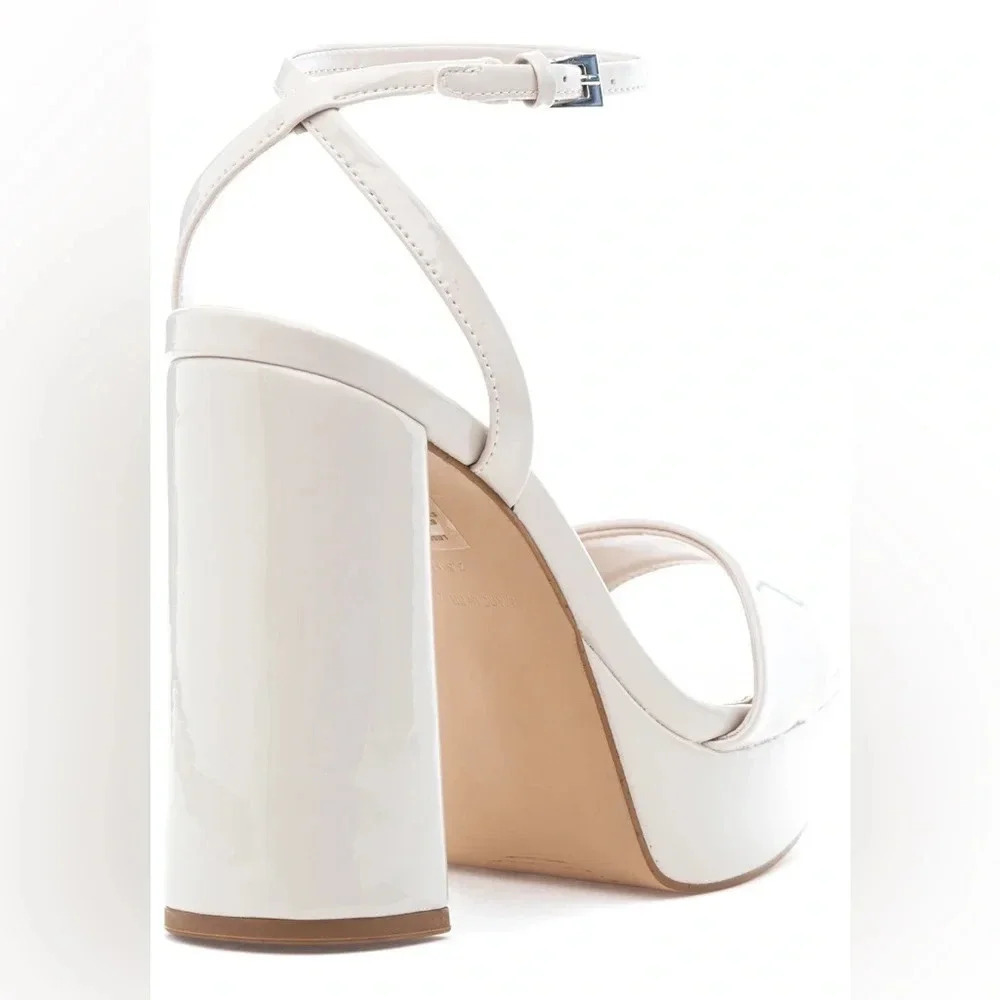 Steve Madden NWOT Bone Lessa Patent Leather‎ Block Heel Women Size 11 - Picture 3 of 7